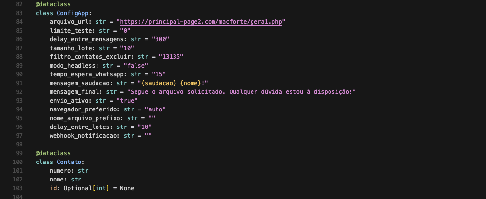 Default phishing message layout